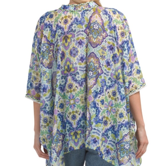 NWT JOHNNY WAS Kiara Silk Blend Blouse SIZE US L - Picture 2 of 7